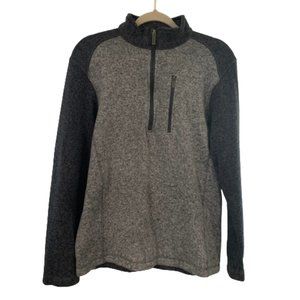 Woolrich Medium 1/4 Zip Gray Colorblock Men's Athleisure Pullover Sweater EUC
